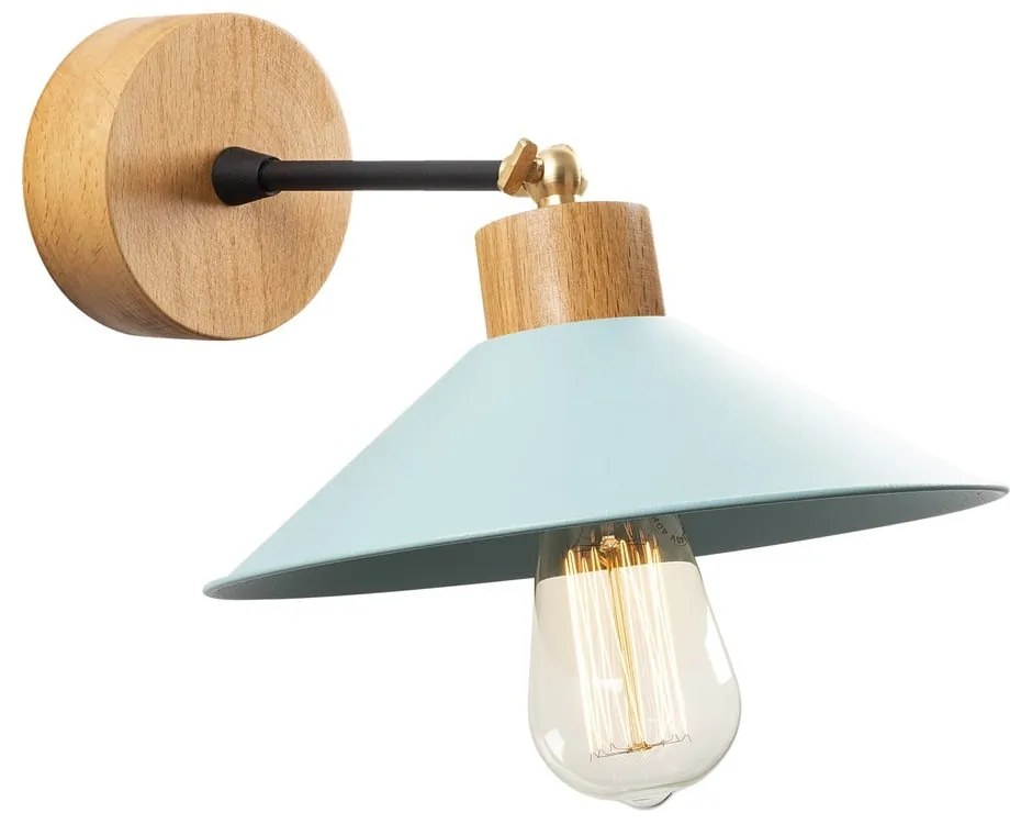 Aplică de perete turcoaz/în culoare naturală ø 24 cm Manavgat – Opviq lights