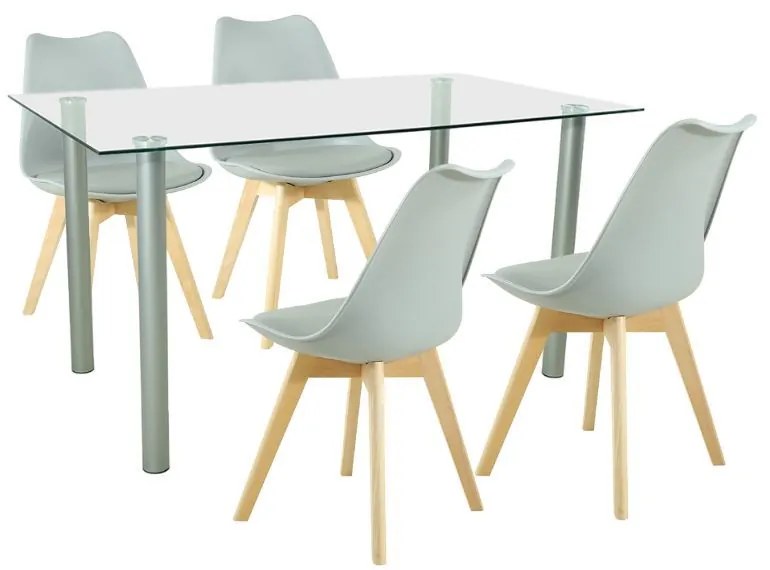 Set de masă Midori 4+1 gri