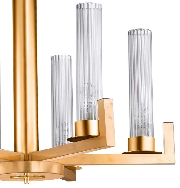 Lustră pe lanț RAGGIO 6xE14/25W/230V 24K aurie Kolarz 6009.80630