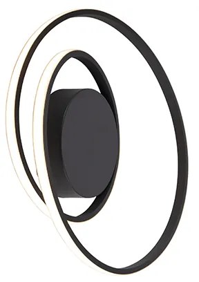 Plafoniera de design neagra cu LED inclus, cu dimmer in 3 trepte - Krula
