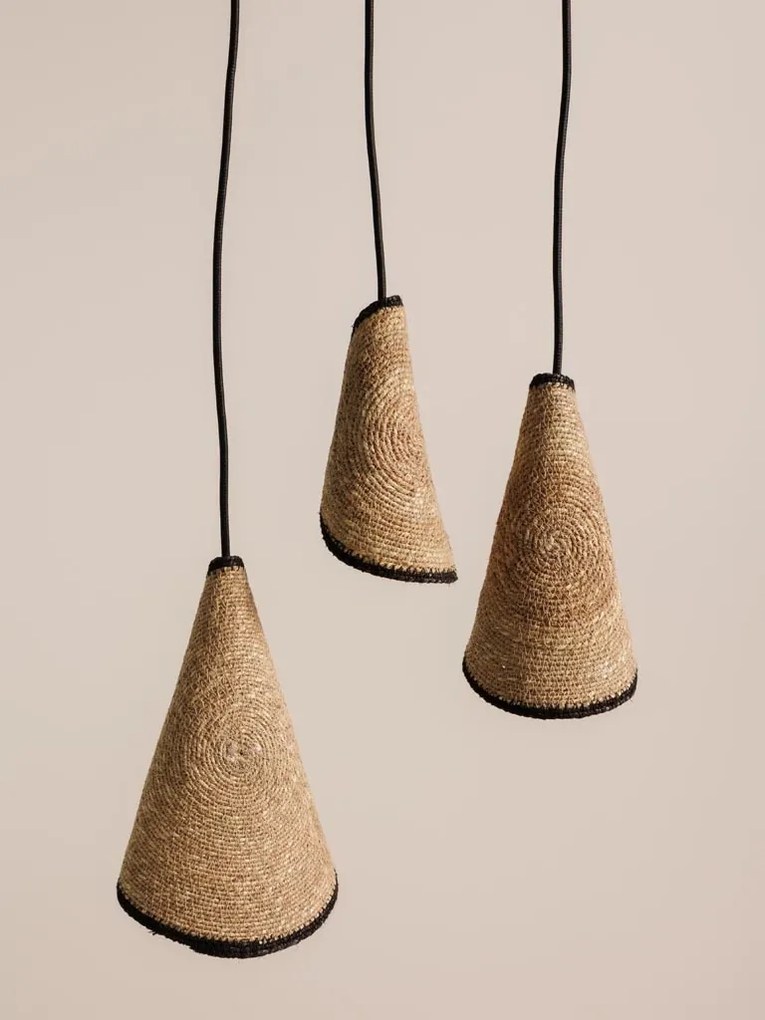 Lustra natur, din iuta naturala, H26cm Yucatan