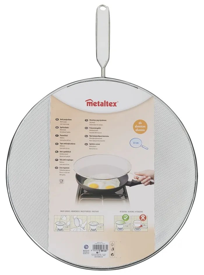 Sită de protecție pentru tigaie Metaltex Fritto, ⌀ 33 cm