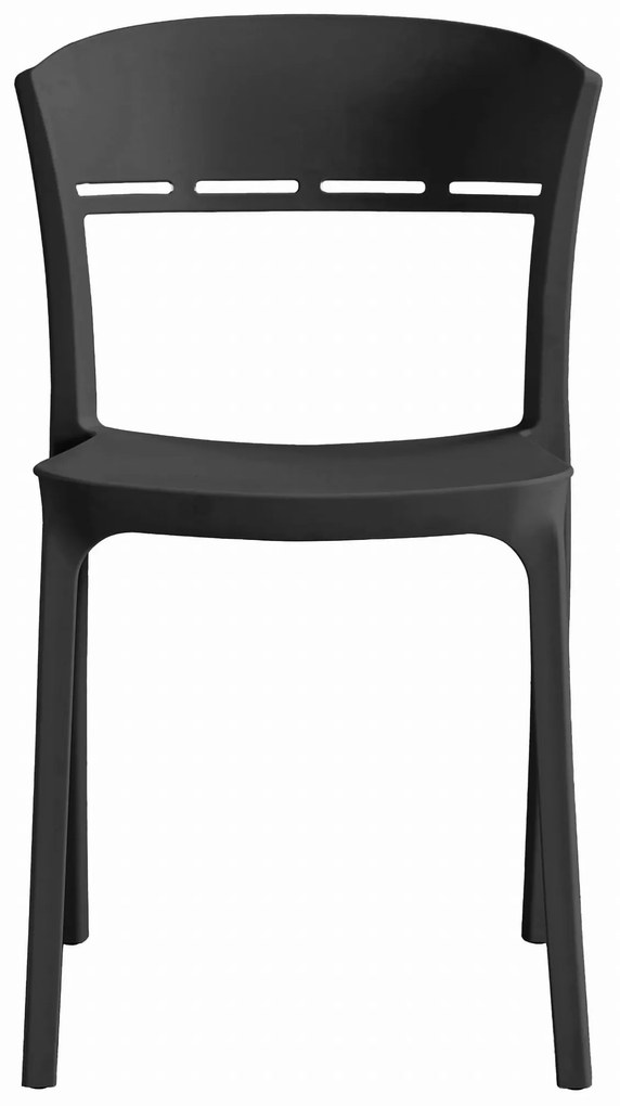 Scaun din plastic negru COCO