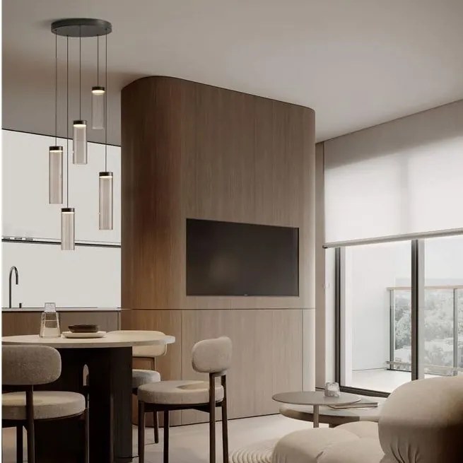 Lustra cu 5 pendule LED BRIELLE