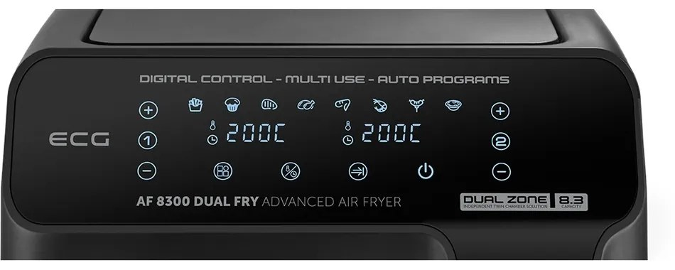 Friteuză cu aer cald ECG AF 8300 Dual Fry