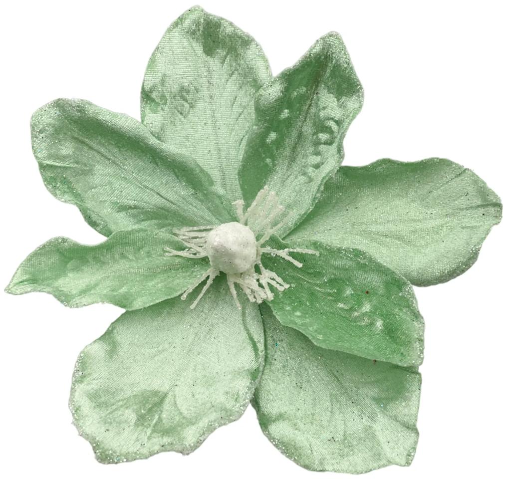 Ornament brad Magnolie Grace 22cm, Verde menta