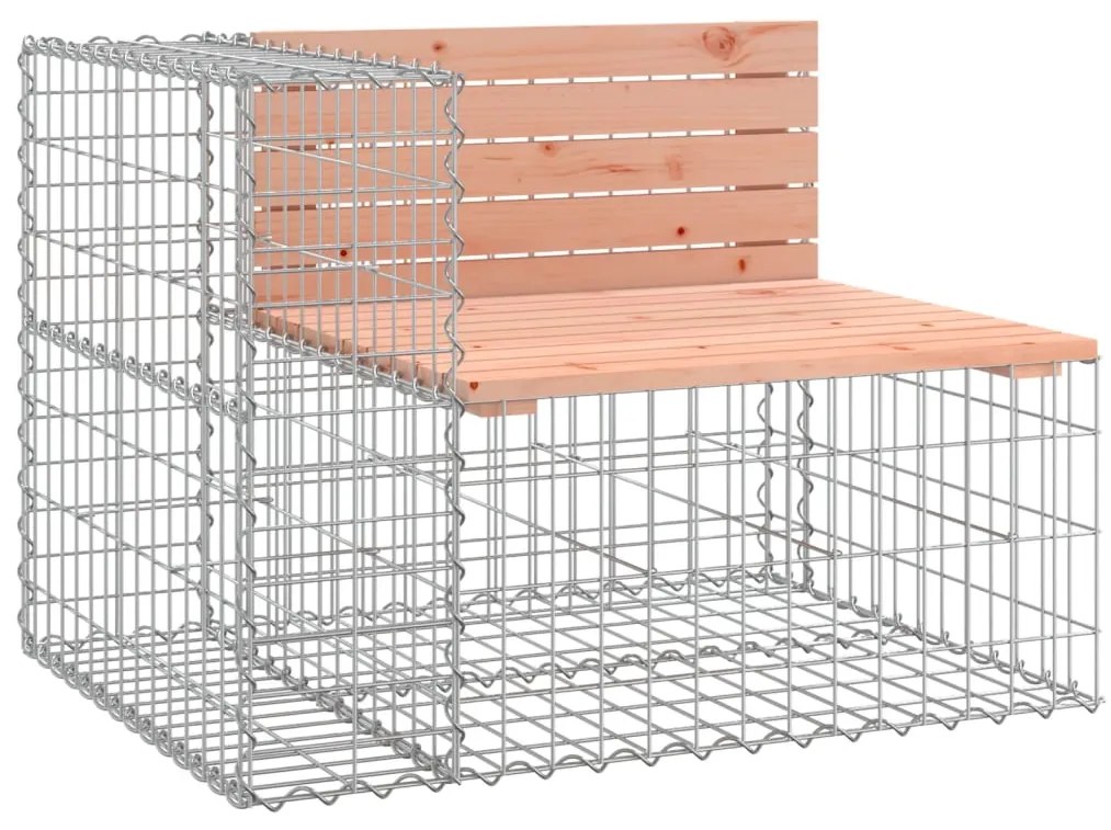 834381 vidaXL Bancă de grădină design gabion 92x71x65,5 cm lemn masiv Douglas