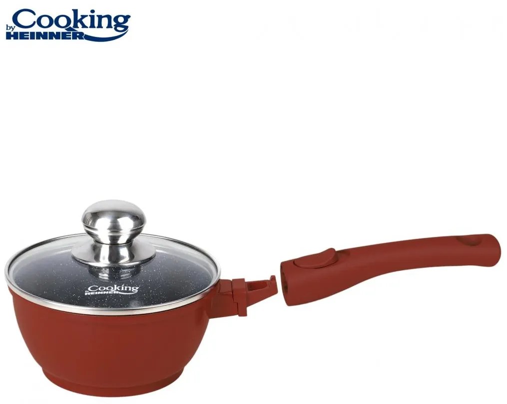 Oală din aluminiu cu capac 16x8 cm, 1.3L – Cooking by Heinner, Colecția Calabria HR-JLG-C16C, potrivită pentru porții mici și gătit rapid