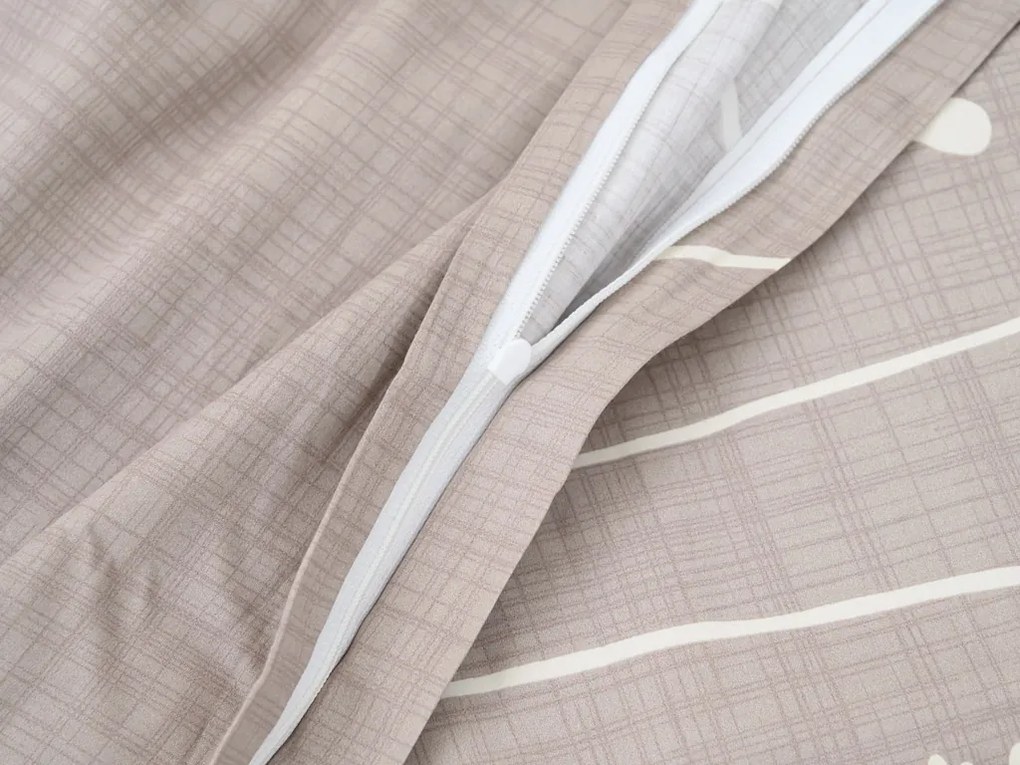 Lenjerie de pat din bumbac SOFT MEADOW maro Dimensiune lenjerie de pat: 70 x 90 cm | 140 x 200 cm