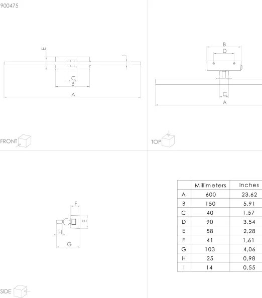 Eglo 900475 - LED iluminare oglindă baie VERDELLO LED/5W/230V IP44 negru