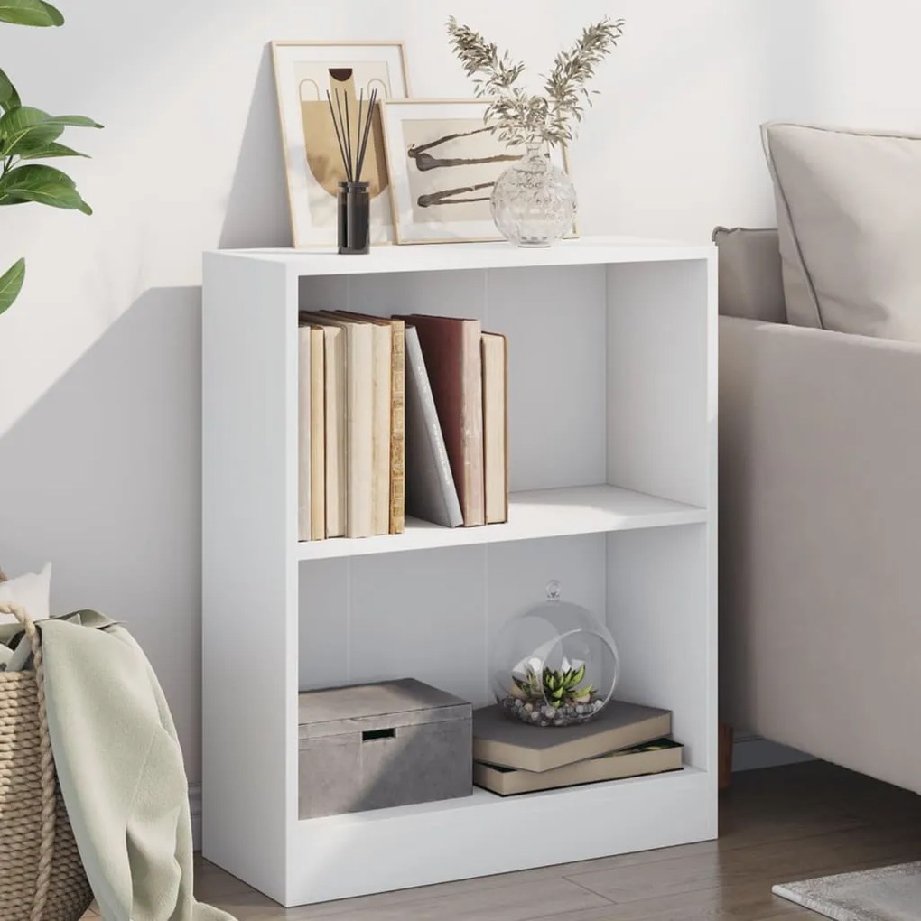 vidaXL Bibliotecă, alb, 60x24x76 cm, lemn compozit