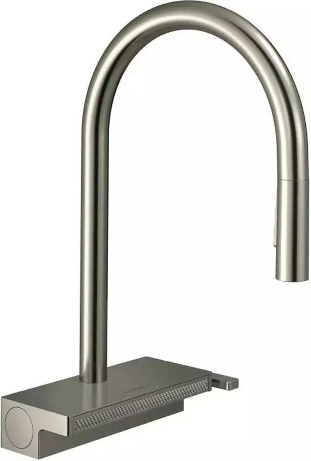 Baterie bucatarie cu dus extractibil Hansgrohe Aquno Select M81 sBox 3 functii inox periat
