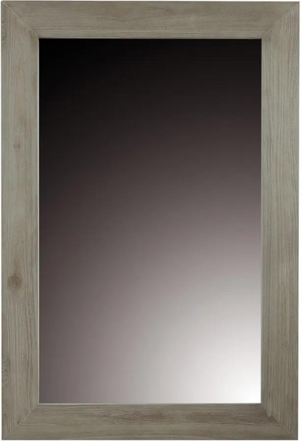 Oglinda dreptunghiulara gri din lemn de tec 80x120 cm Cosmopolitan Zago