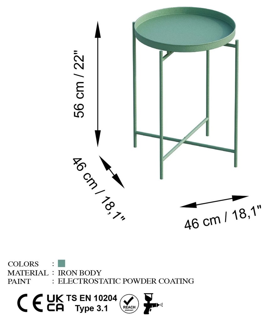 Măsuță de cafea Museli 4 (verde) . 1093220