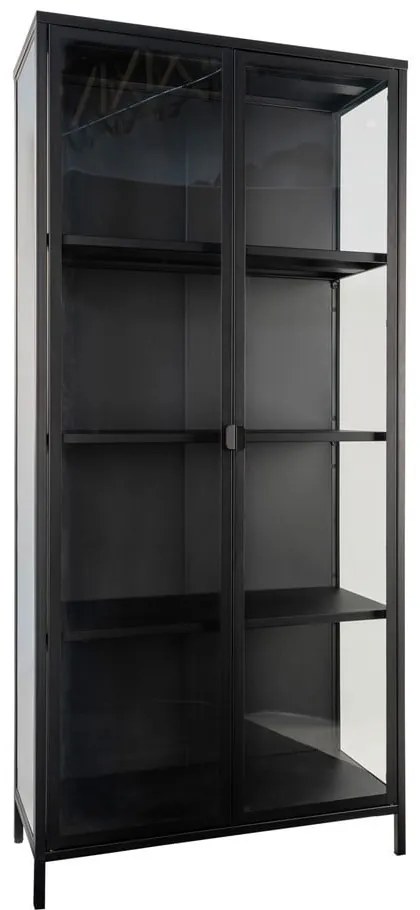 Vitrină neagră din metal 80x175 cm Brisbane – House Nordic