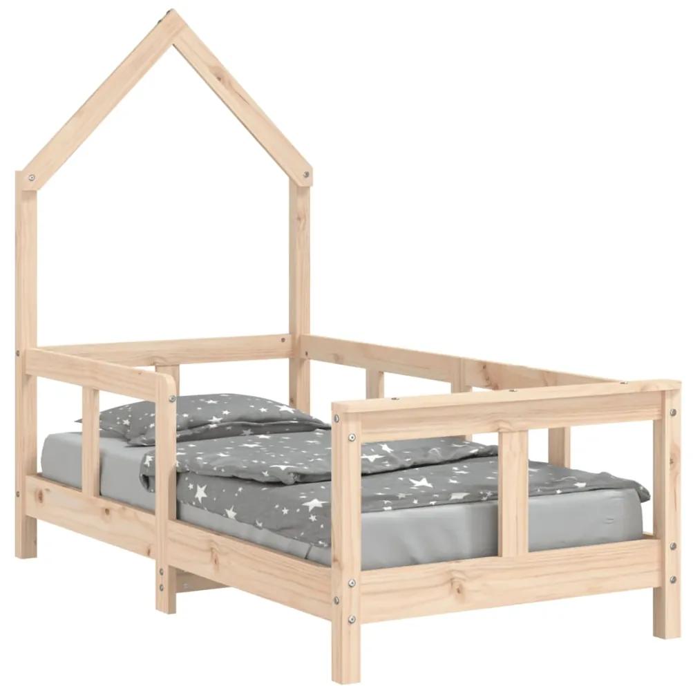 834555 vidaXL Cadru de pat pentru copii, 70x140 cm, lemn masiv de pin