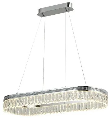 Candelabru cu cristale LED reglabil, suspendat pe cablu THALIA LED/50W/230V 3000-6000K + telecomandă