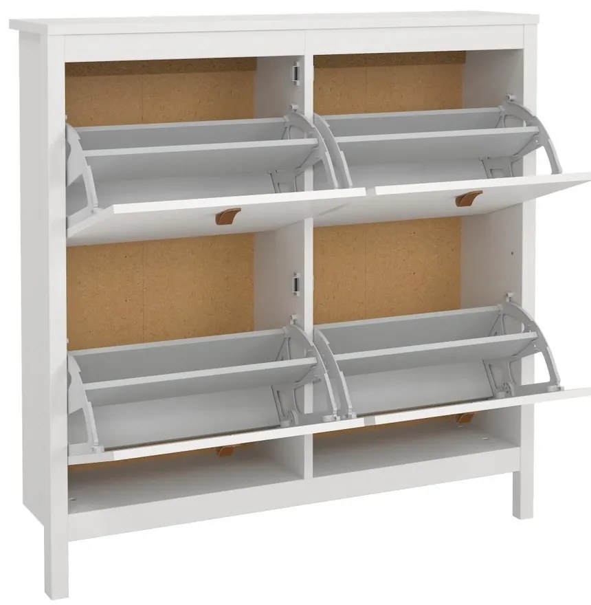 Suport pentru pantofi Real larg, alb