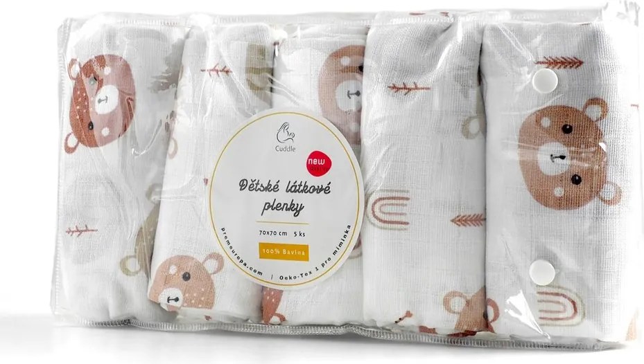 Scutece textile 5 bucăți: Ursuleț & săgeți