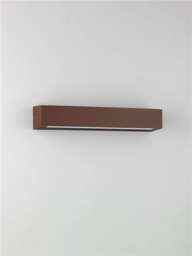 Aplica exterior corten liniara 38cm IP65 LED CCT PRISMATIC