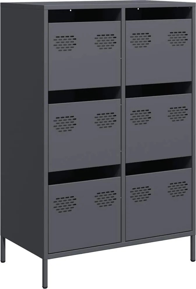 vidaXL Dulap înalt, antracit, 68x39x101,5 cm, oțel