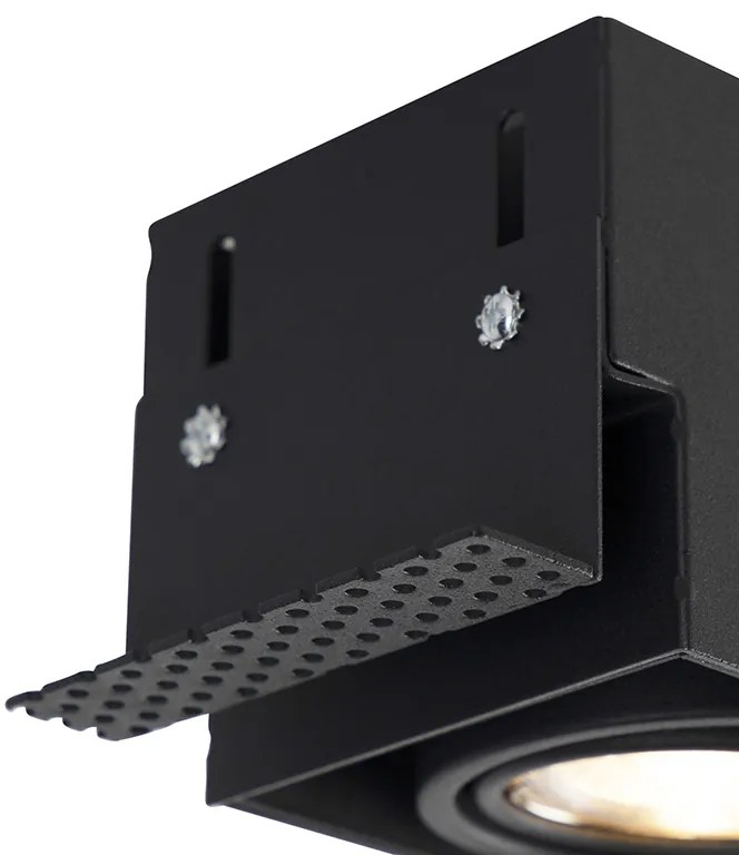 Spotlight modern inteligent îngropat negru fără rame inclusiv 3 GU10 Wifi - Oneon 3