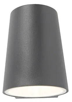 Lampă modernă de exterior antracit cu LED inclus cu senzor crepuscular - Uma