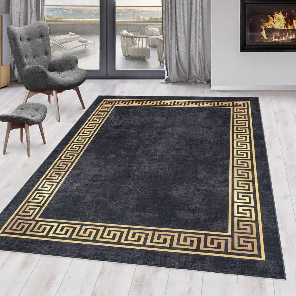 Covor tip traversă gri antracit lavabil 80x250 cm Fiesta – Ayyildiz Carpets