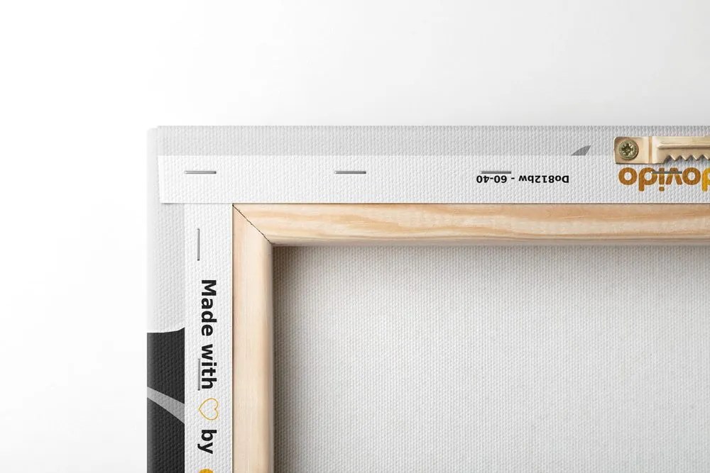 Tablou model abstract de materiale în design alb-negru