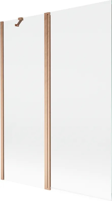 Mexen Mist perete de duș cu 2 panouri 130 x 150 cm, transparent, cupru periat - 8A9-130-011-65-00