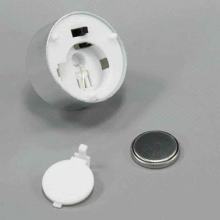 Set decorativ de lumini de ceai cu LED-uri, argintiu, 4 buc.