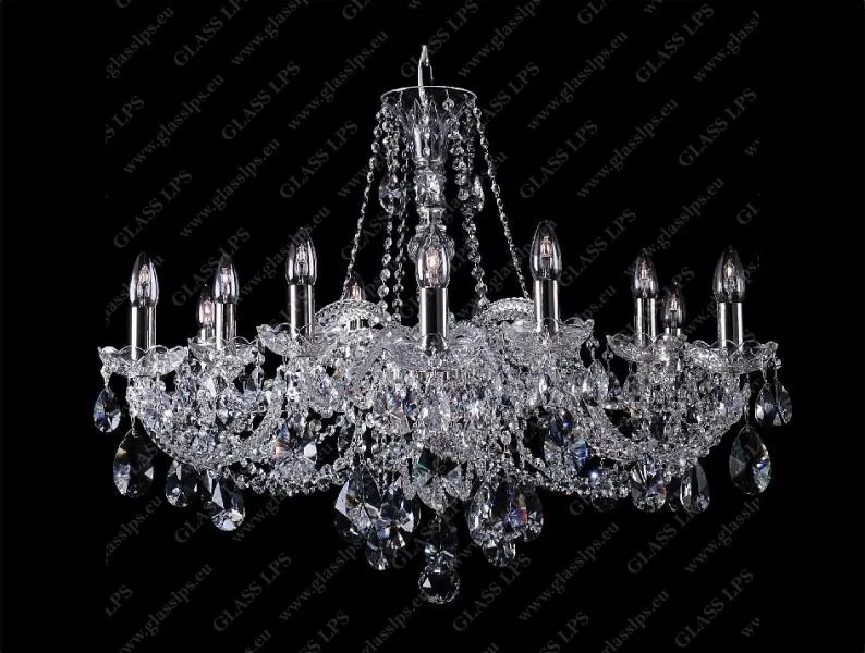 Lustra 12 brate cristal Bohemia L11 120/12/1-A; GOLD