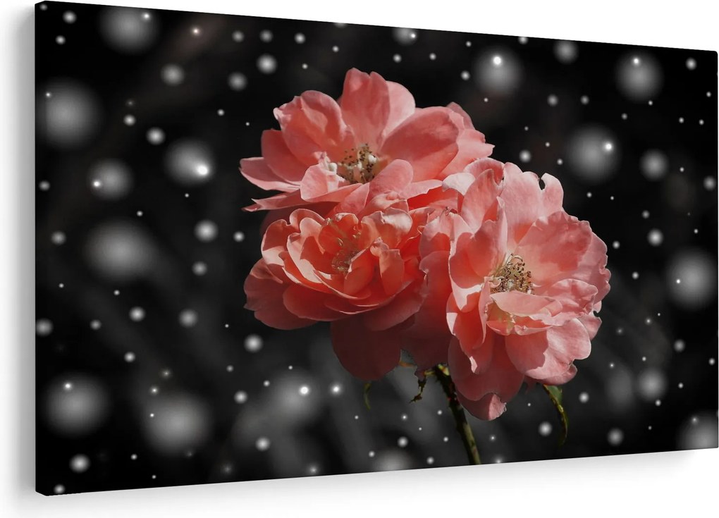 Tabloucu floare roz (90x60 cm)