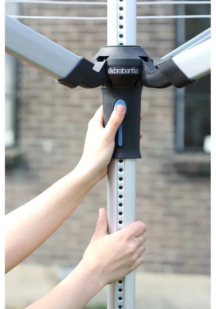 Uscător de rufe argintiu pentru grădină 50 m Lift-o-Matic Advance – Brabantia