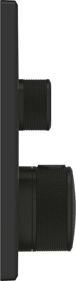 Baterie dus negru mat Grohe Grohtherm SmartControl termostatica patrata 2 iesiri