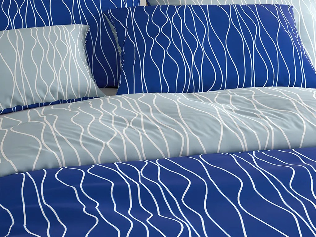 Lenjerie de pat din microfibra LIORA albastru Dimensiune lenjerie de pat: 70 x 90 cm | 140 x 220 cm