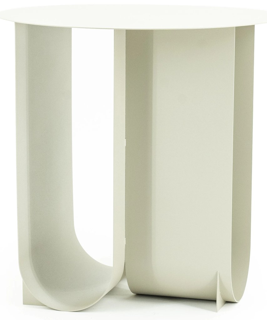 Masuta laterala din metal Otus alba 45x45x45 cm