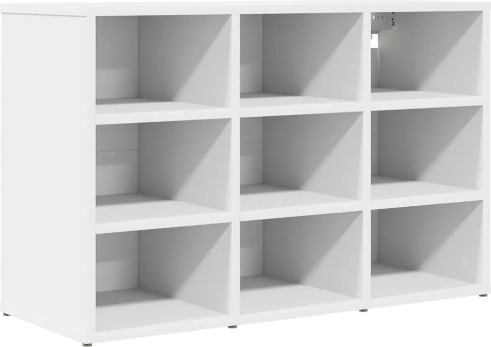 vidaXL Dulap pentru pantofi Alb 77,5 x 30 x 51 cm Lemn compozit