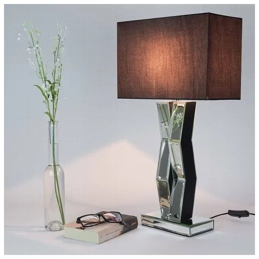 Searchlight EU5110BK - Lampă de masă MIRROR 1xE27/60W/230V