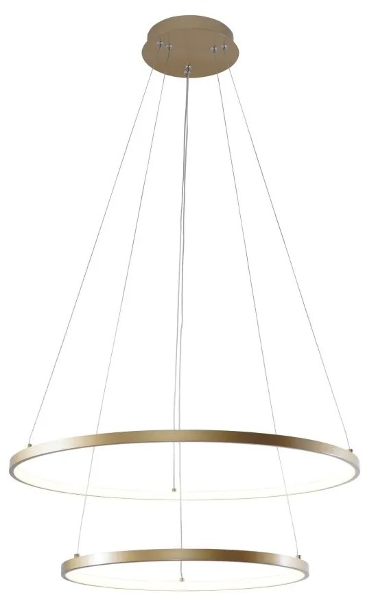 Lustra LED moderna design circular BRENO auriu 40/60cm