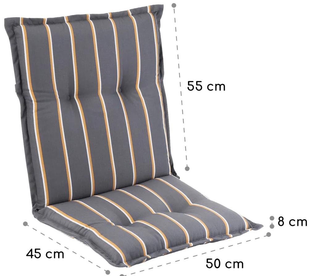 Sylt, pernă tapițată, pernă pentru scaun, spătar mai înat, poliester, 50 × 120 × 9 cm, 1 × covoraș