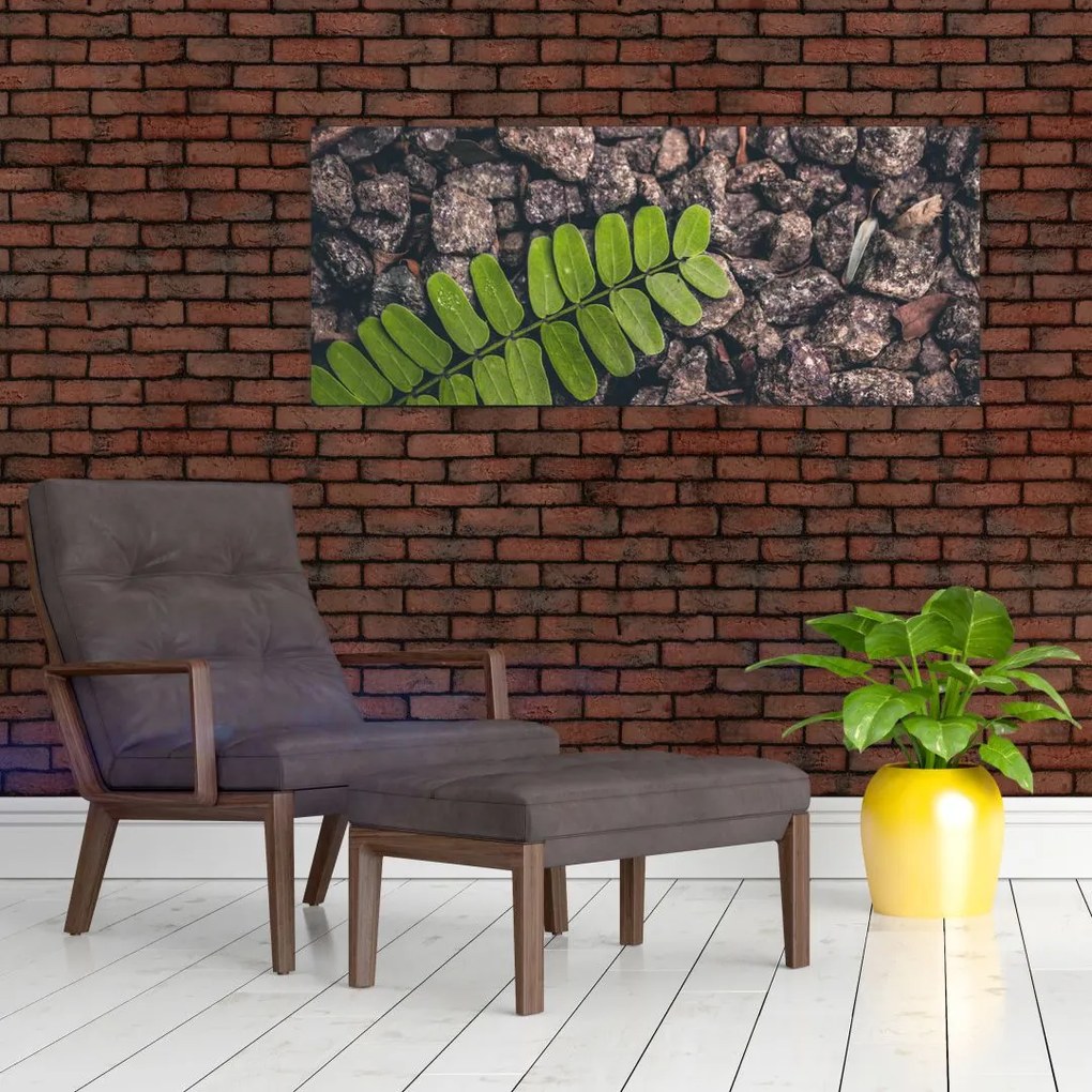 Tablou cu planta verde (120x50 cm)