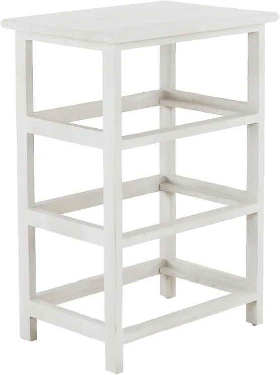 Comodă, 3 coşuri, alb antichizat, RUBY 3