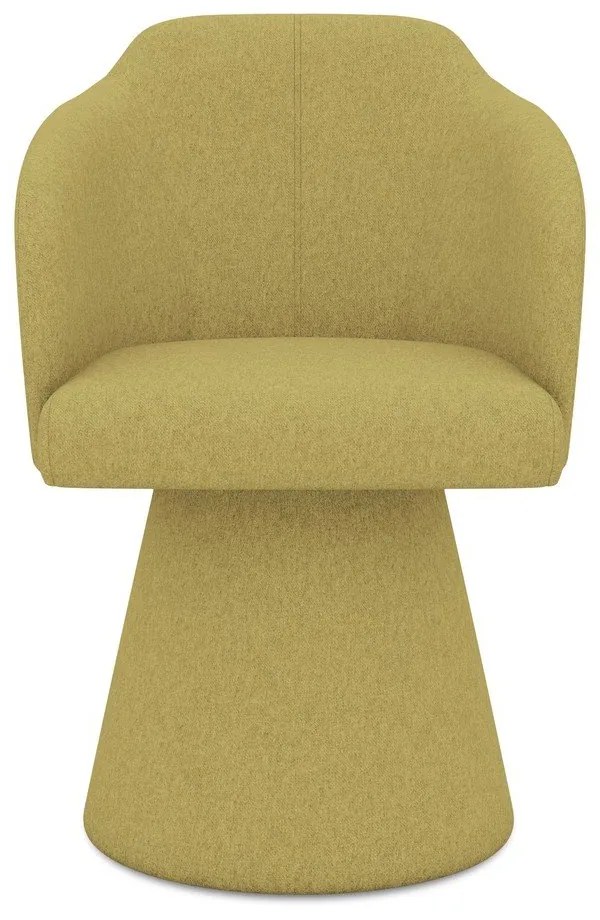 Scaun de sufragerie galben tapițat Kanoa – Makamii