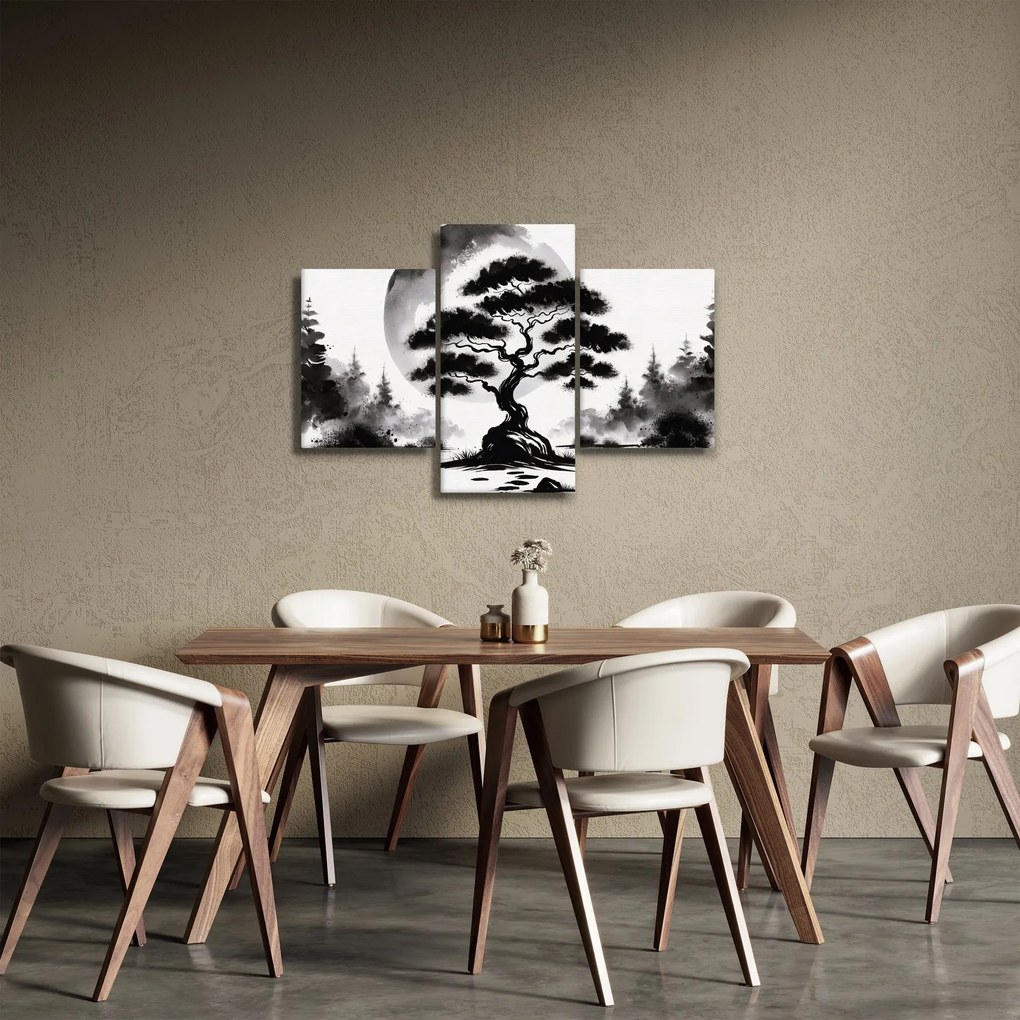 Tablou – Bonsai alb-negru (90x60 cm)