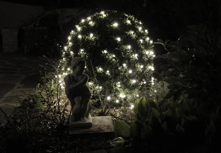 Plasă luminoasă cu LED-uri - 3x3m, 128 LED-uri, alb rece