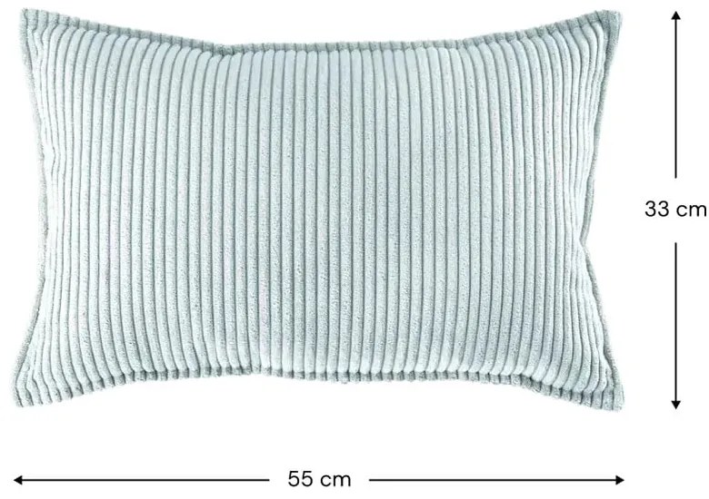 Pernă decorativă pentru copii verde-mentă cu tapițerie din catifea reiată Bolster – Wigiwama