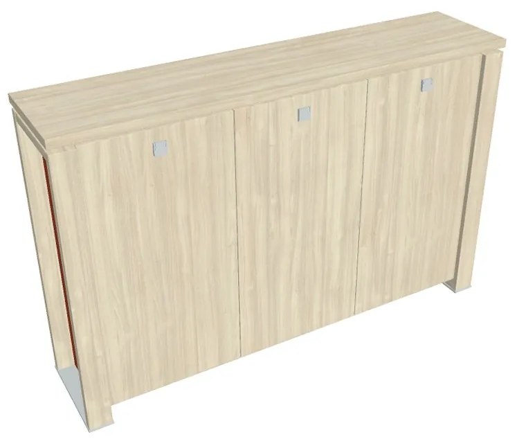 Dulap mediu Verno+ S 200 x 46 x 130 cm, salcâm / portocaliu