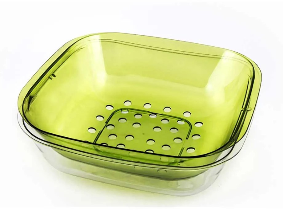 Strecuratoare, cu container, acril, verde, 25 cm