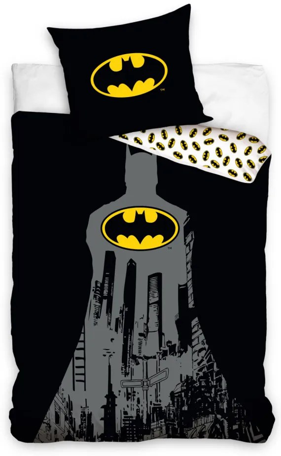 Batman Set de lenjerie de pat City 140×200cm, 70x90 cm